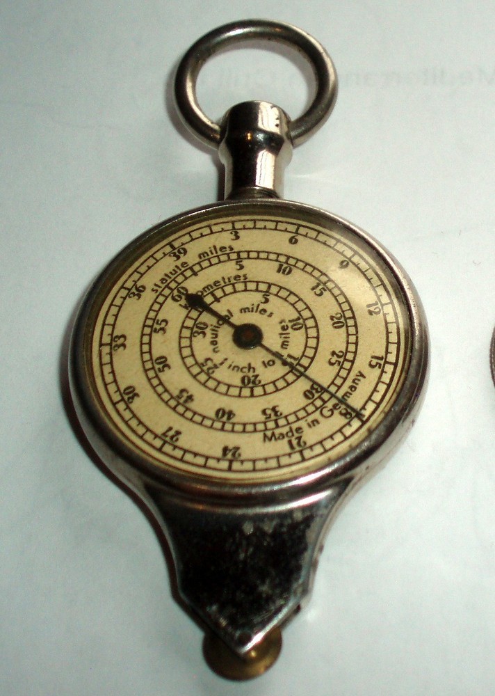 VINTAGE ANTIQUE GERMANY MAP READER NAUTICAL COMPASS MARITIME OPISOMETER TOOL