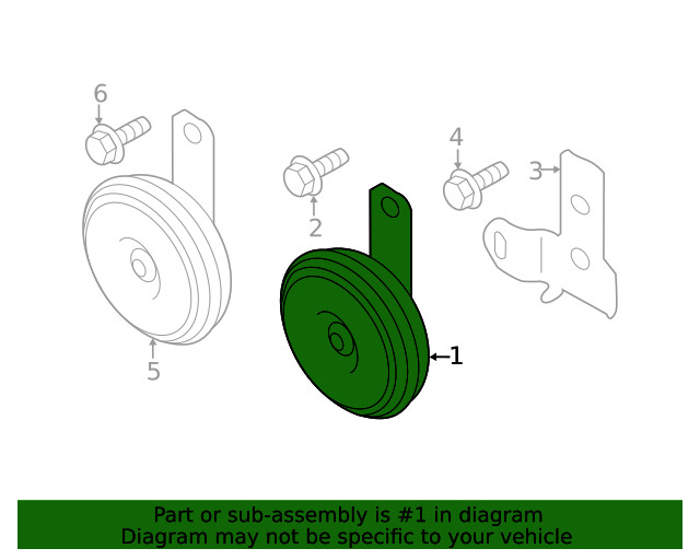 Genuine Subaru High Note Horn 86012FL040