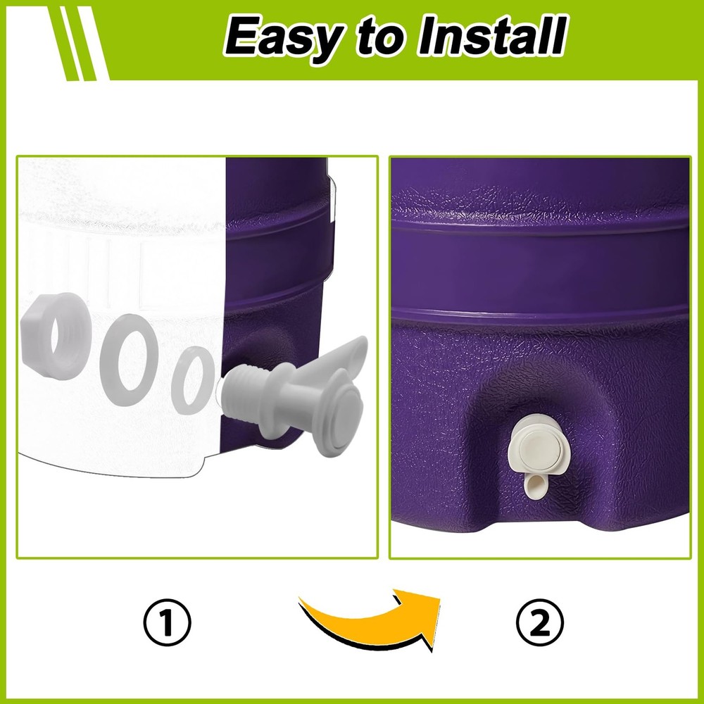 5Pack Push Button Spigot Kit Replacement Compatible with Igloo Coolers 2, 3, ...