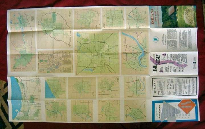 INDIANA 1995-1996 TRANSPORTATION MAP