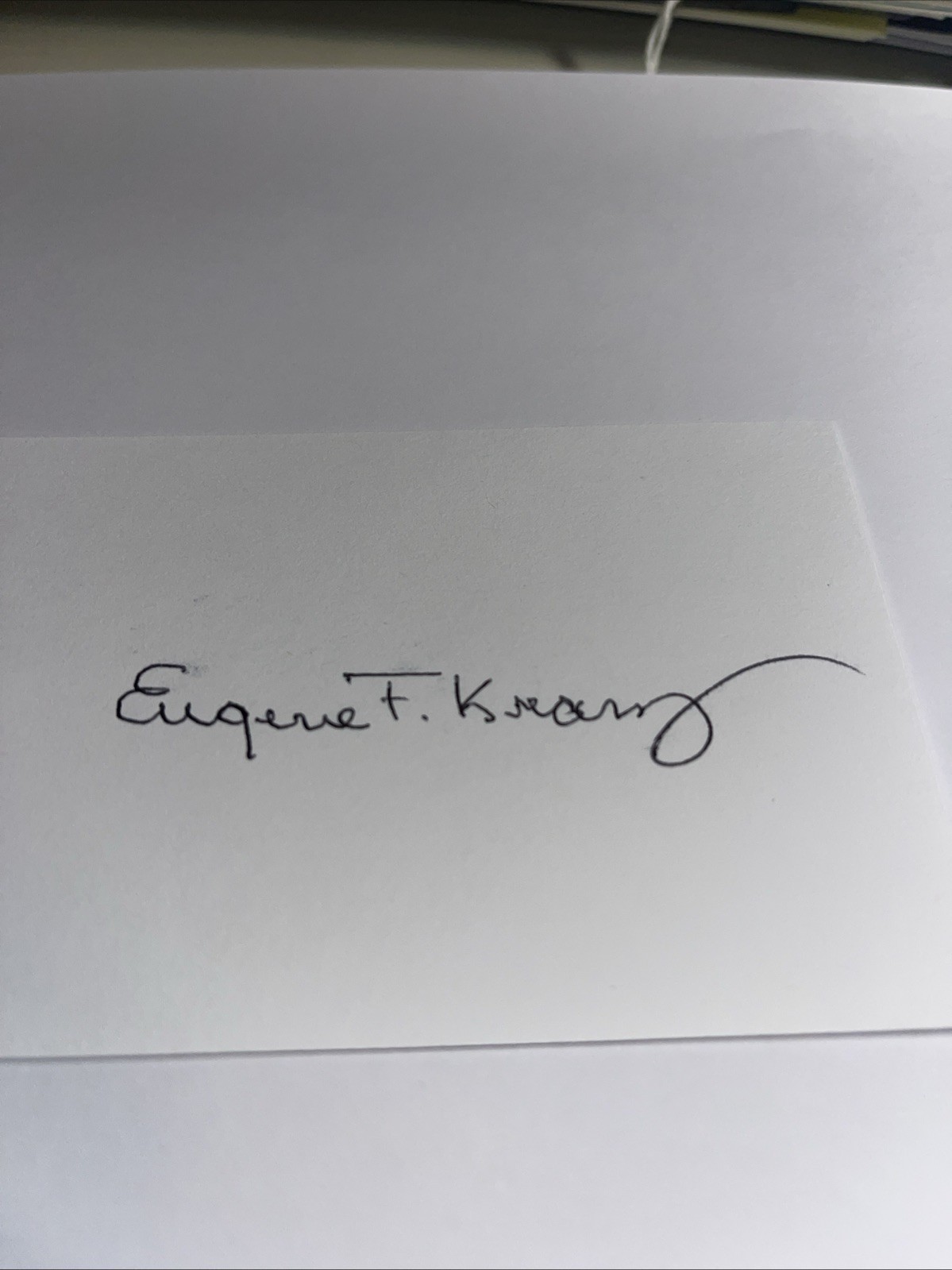 Eugene Kranz Signed  APOLLO 11 FLIGHT DIRECTOR 3x5 Index Card