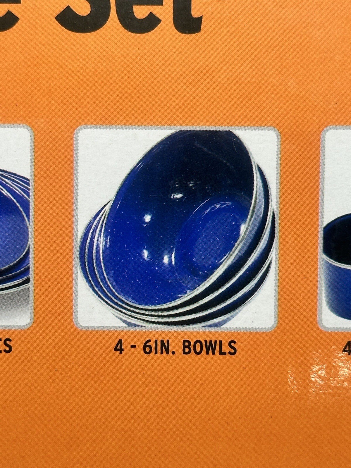 Tableware Set Enamel On Steel Service For 4 NOS Unopened Box