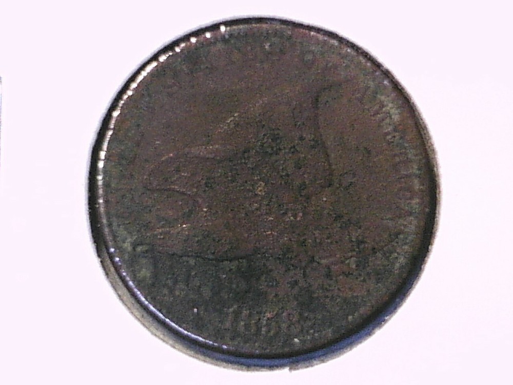 1858 Flying Eagle Cent Genuine Raw Ungraded 01250