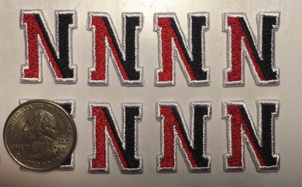northeastern patch Northeastern Huskies patch N patch iron on backing 8 pcs. 1"