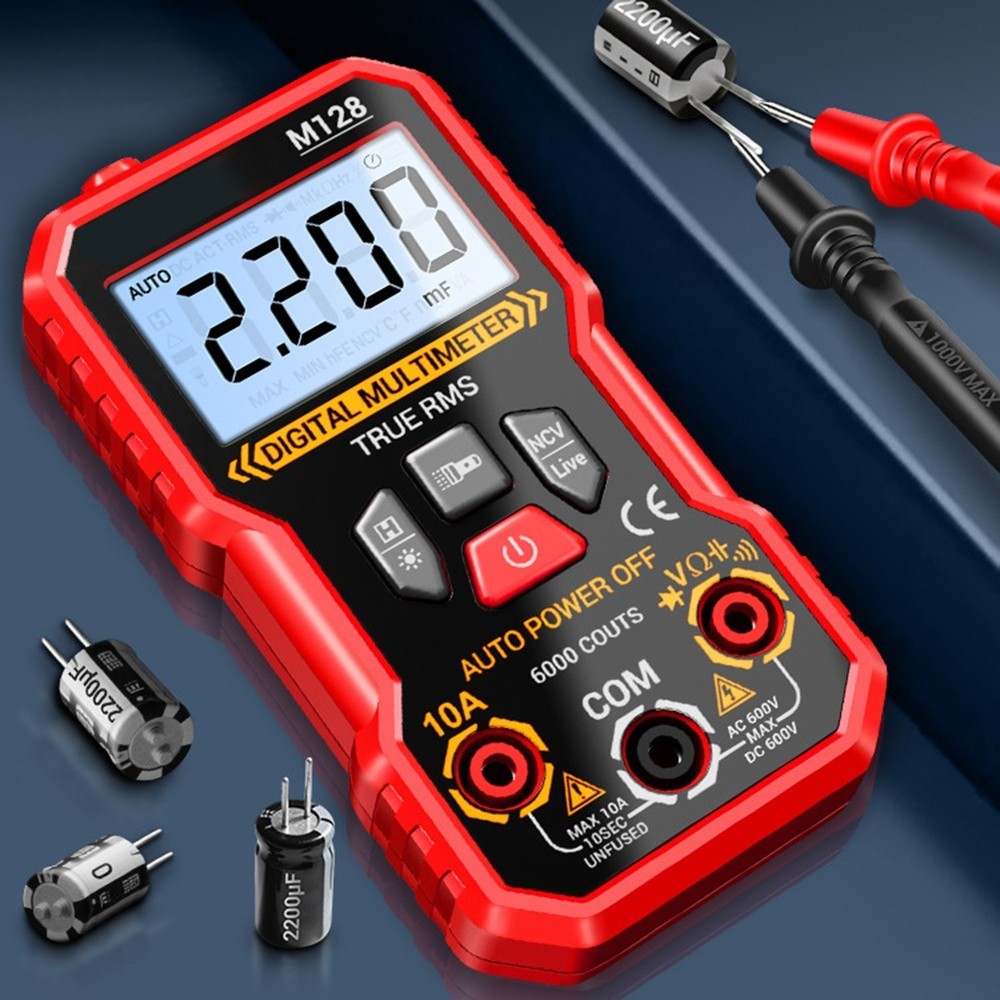 Portable Digital Multimeter Tester with Flashlight and Auto Power Off Feature