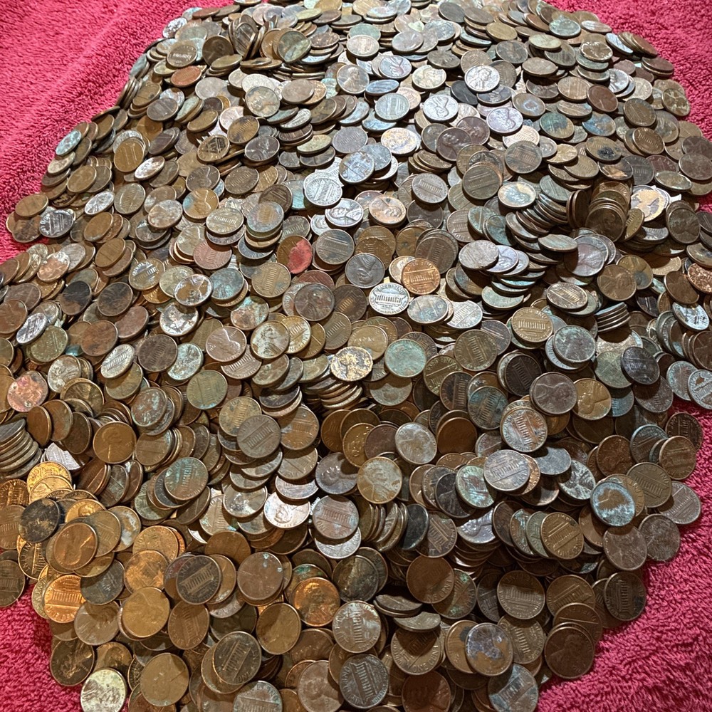 Copper One Cent Coins~~~25LBS~~~Culls, Discolored~~~Please Read Description