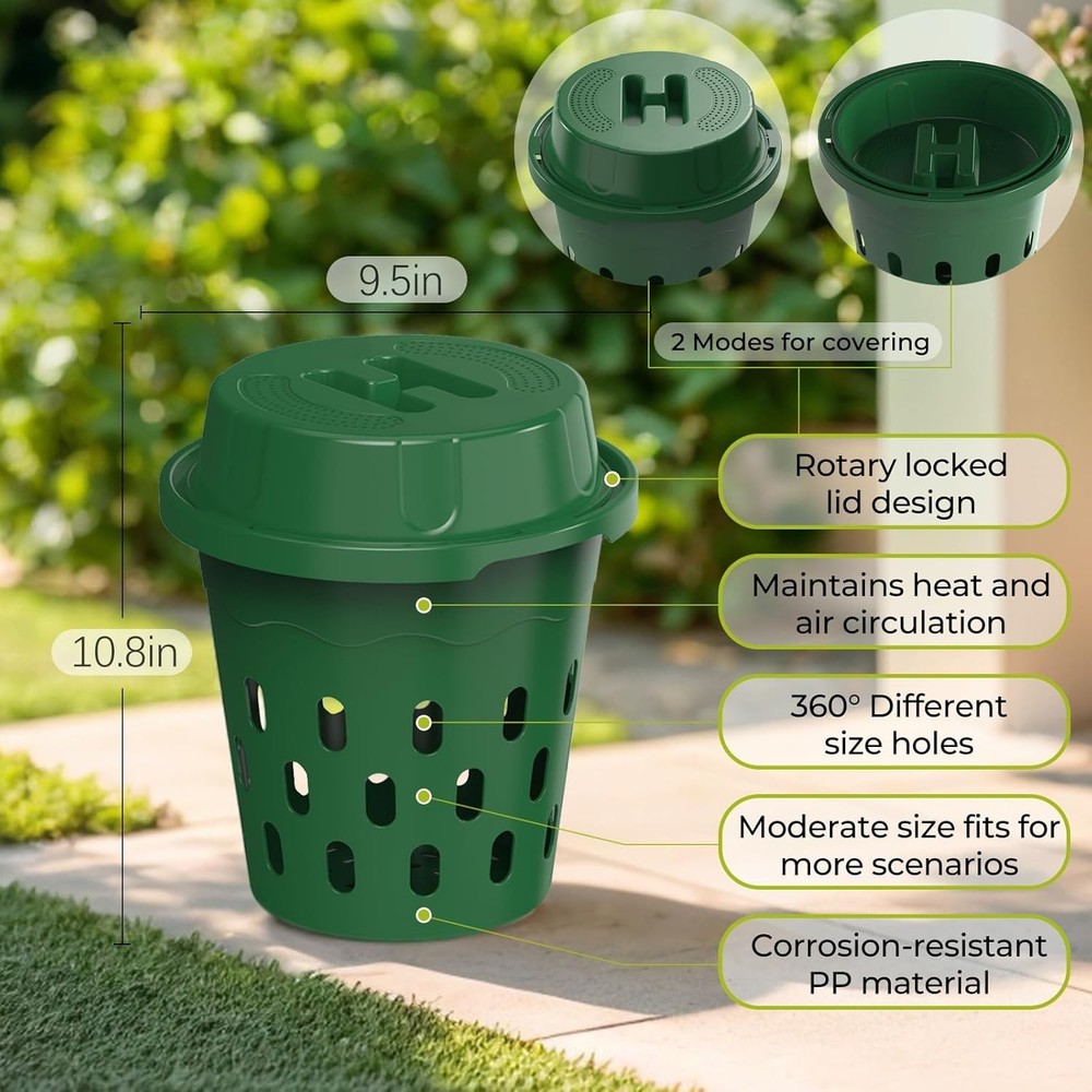 2-Pack Worm Composter for Gardens | Easy Vermicomposting Bin for Beginners
