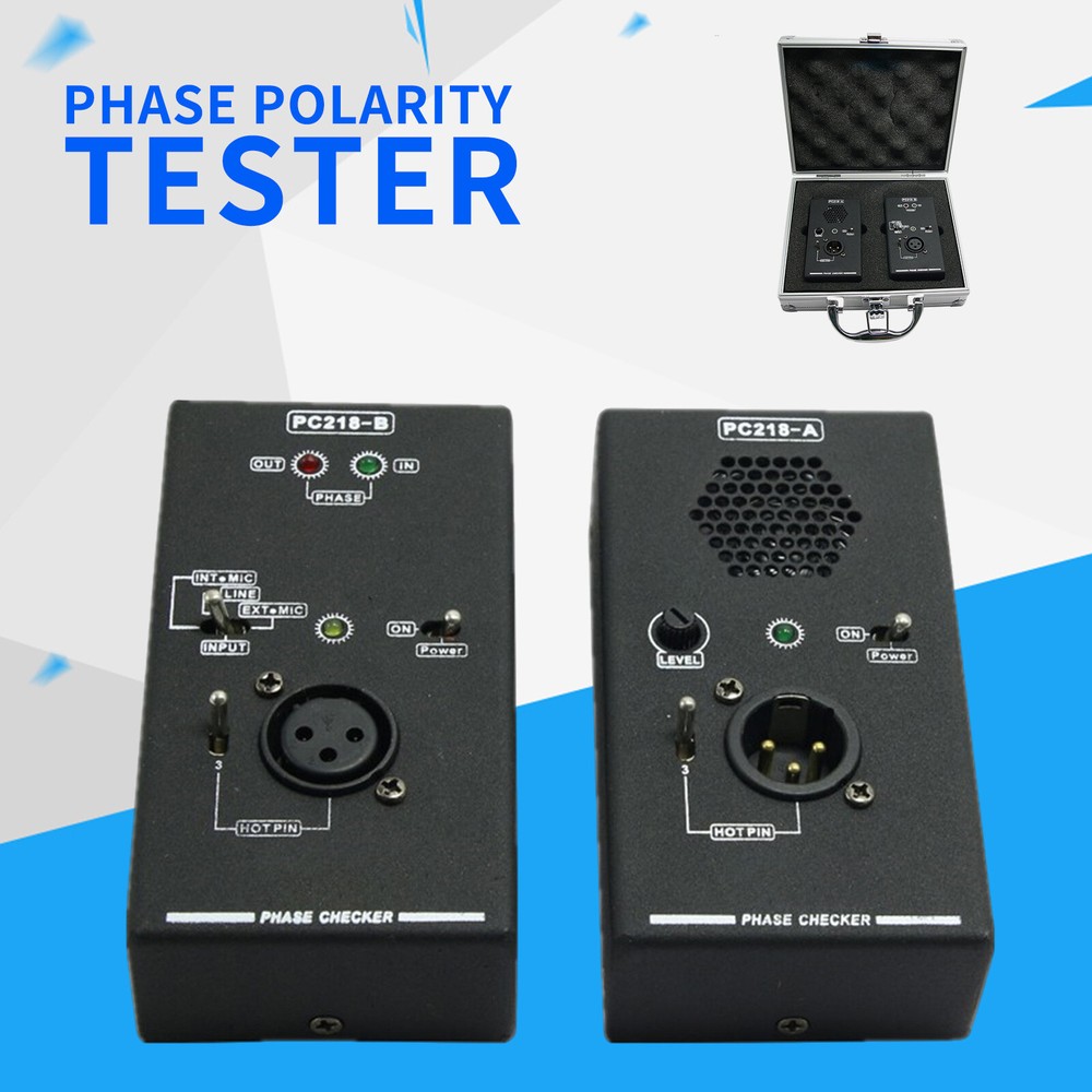PC218 Phase Polarity Checker Detector Audio Speaker Microphone Sound Testing Kit