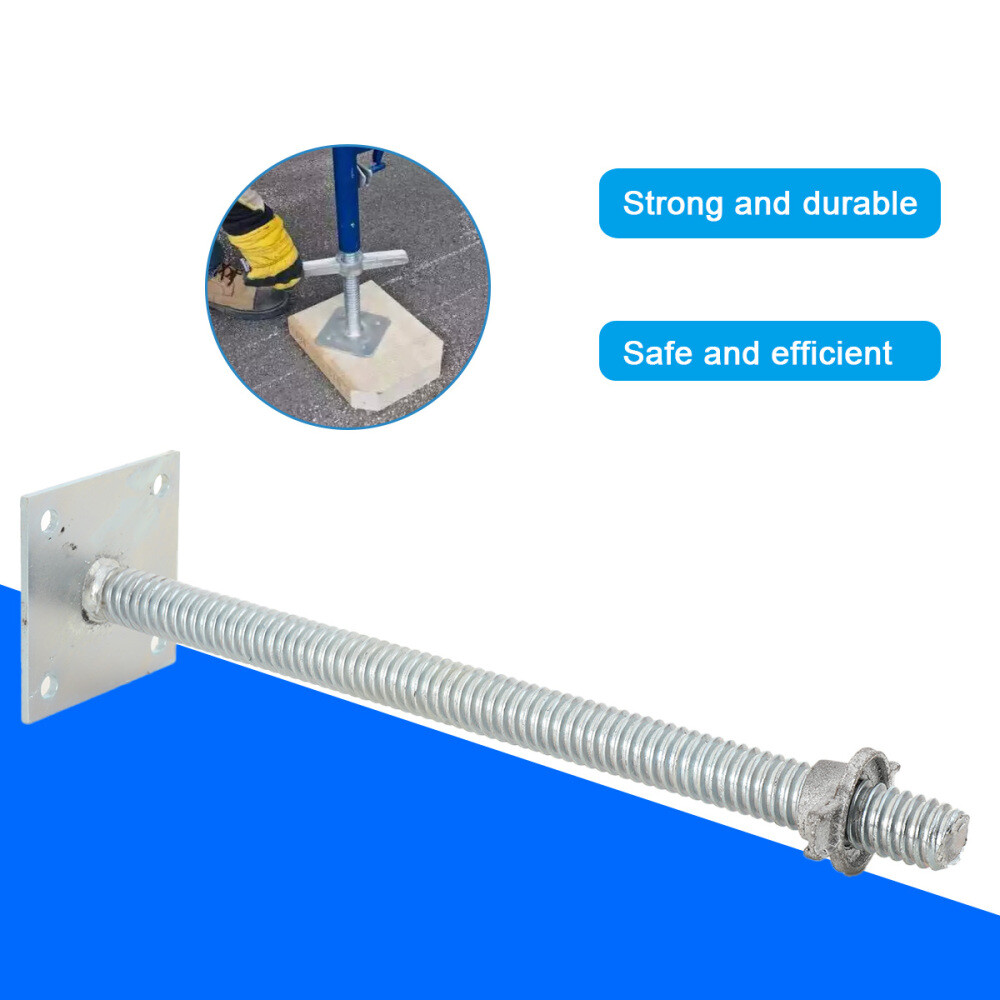 4Pcs Adjustable Leveling Jacks 18" Scaffolding Solid Screw Jack with Base Plate