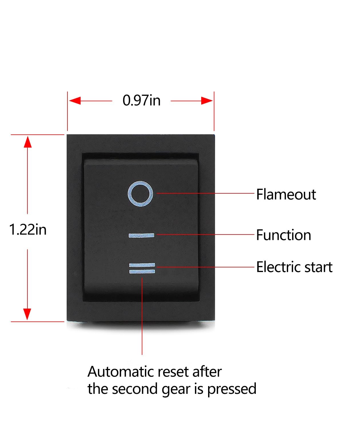 On Off Start Switch replacement fits Harbor Freight Predator 2 Pack