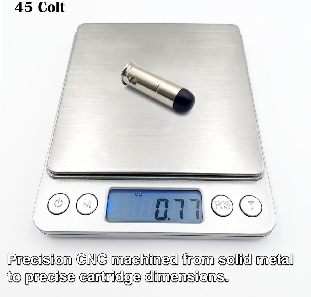 .45 LC Training Snap Caps - Durable Dummy Rounds for Dry Fire Safety Practice