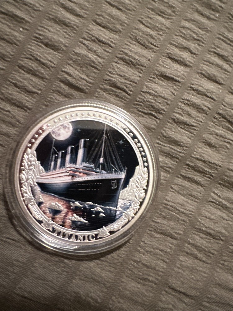 “TITANIC” “ Silver Coin With Moonlight Picture