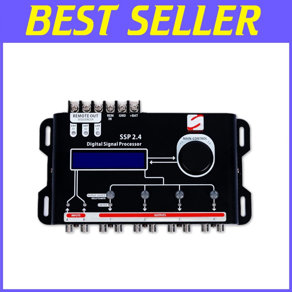 DSP & EQ System - 12 Presets, Built-in Crossover