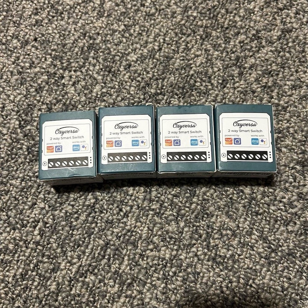 Oxyversa 2-Way Smart Zigbee Switch Alexa & Google Compatible (4 pack)