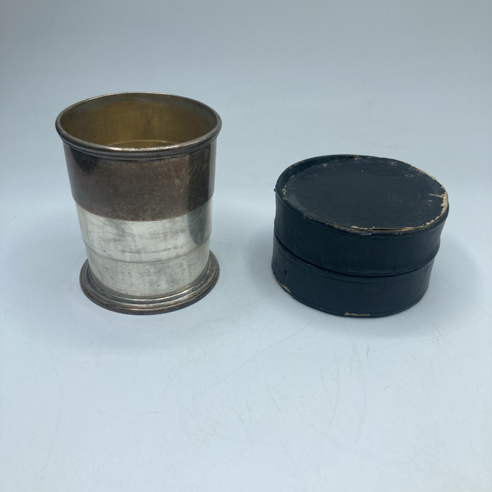 Vintage Antique Sterling Collapsible Cup - 62 Grams - With Case