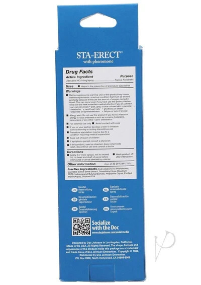 Sta-Erect Delay Spray for Men 2oz - Male Maintain and Prolong Erection Enhancer