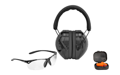 Glock AP60214 Glock Matte Black Earmuff/Glasses Range Kit