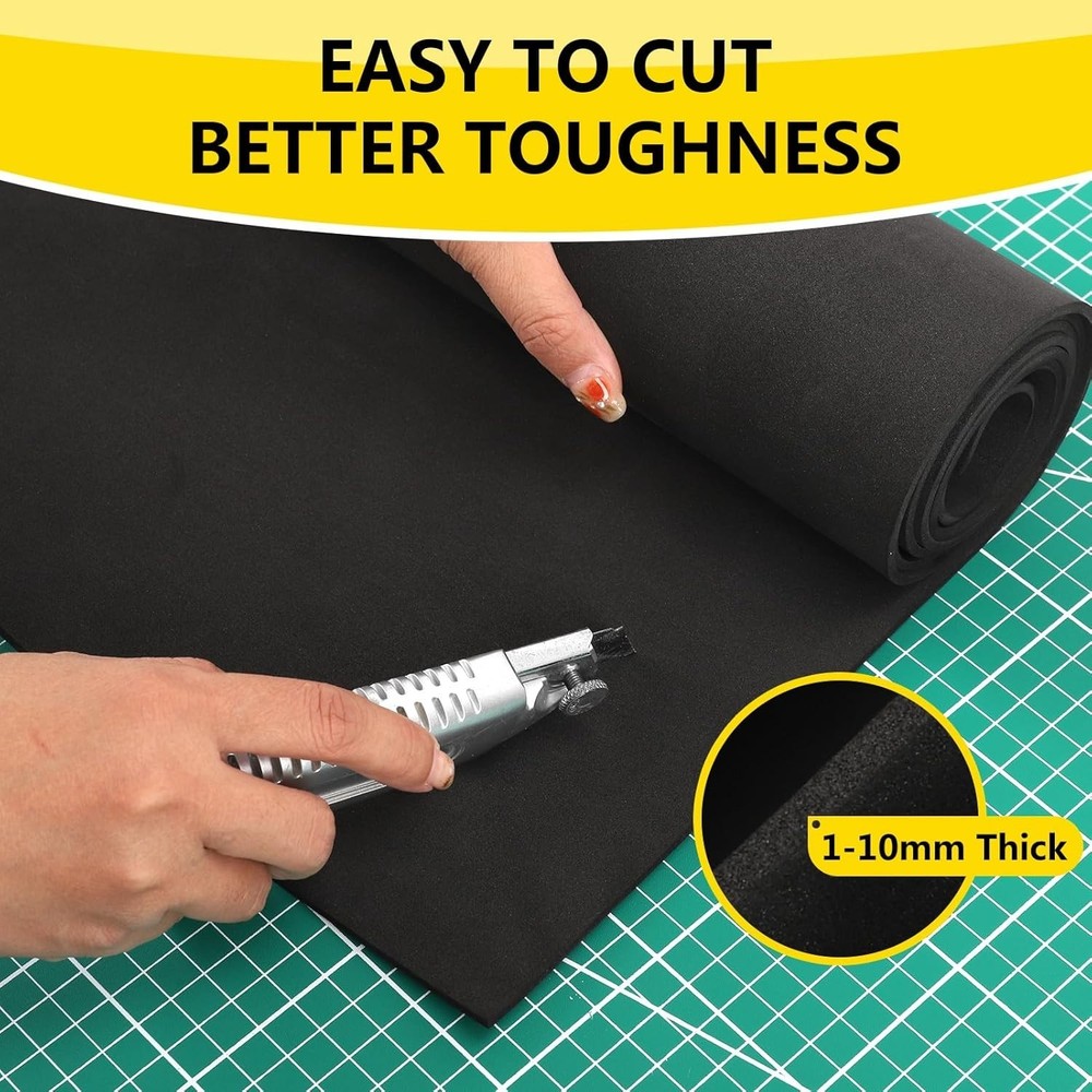 Black EVA Foam Sheets for Cosplay & Crafts