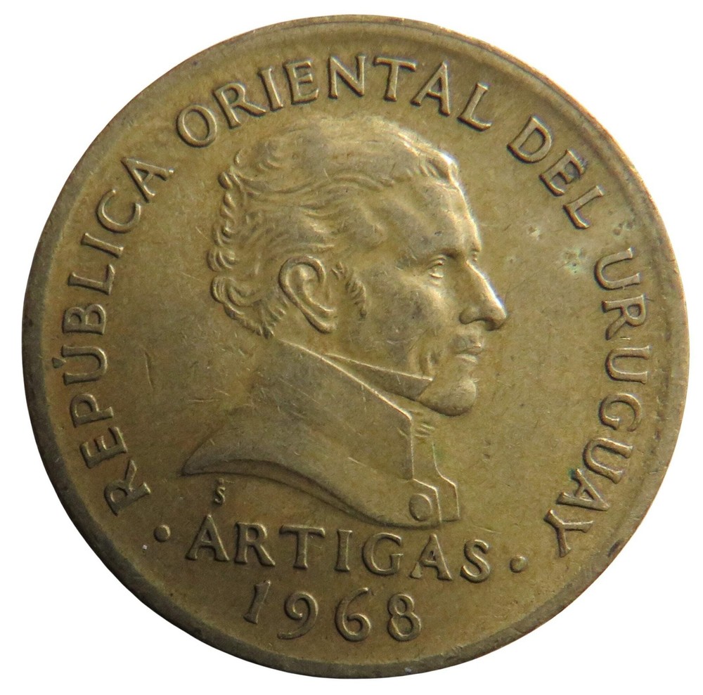 1968 Uruguay 10 Pesos Coin