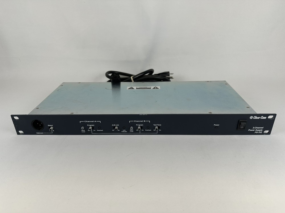 CLEAR COM 2 CHANNEL POWER SUPPLY PS-702 INTERCOM