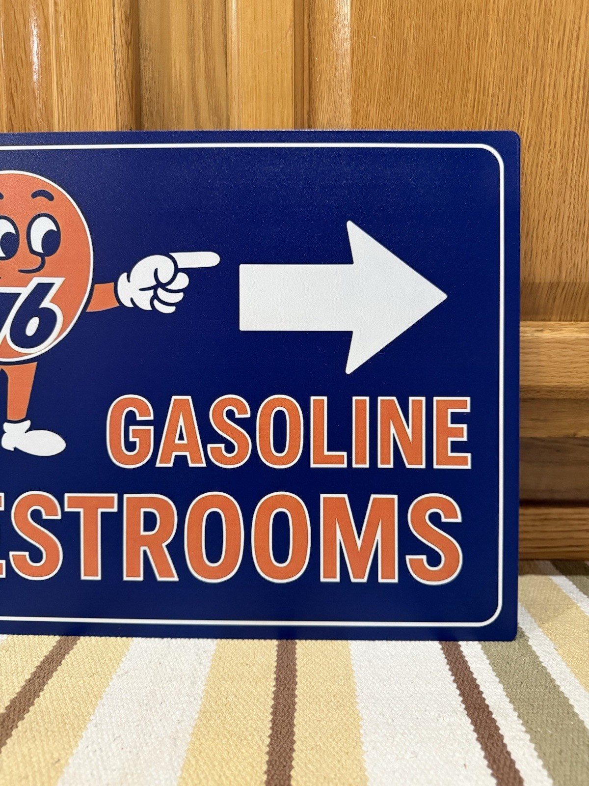Union 76 Restroom Sign Gasoline Bathroom Gas Oil Vintage Style Wall Decor