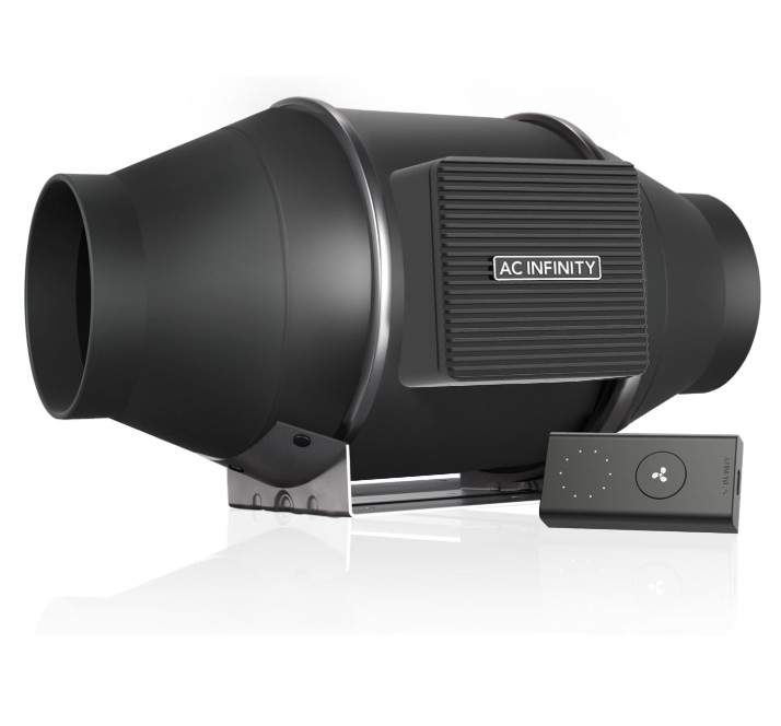 CLOUDLINE PRO S4 4” Quiet Inline Duct Fan with Speed Controller, EC Motor