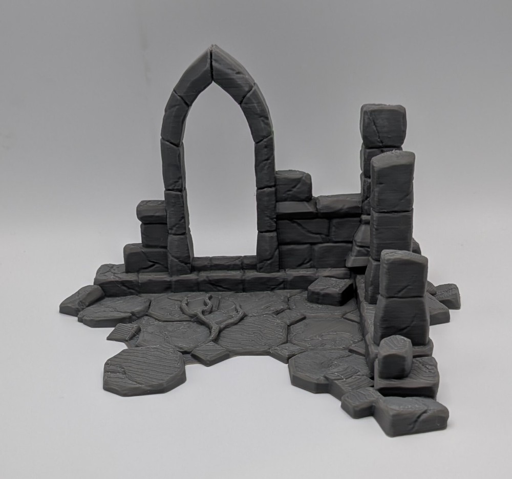 Grimdark Gothic Ruins Terrain 28mm Plastic Model Tabletop Wargames D&D