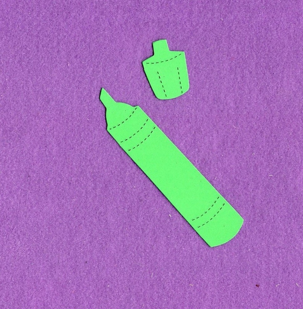 MARKER die cuts scrapbook cards