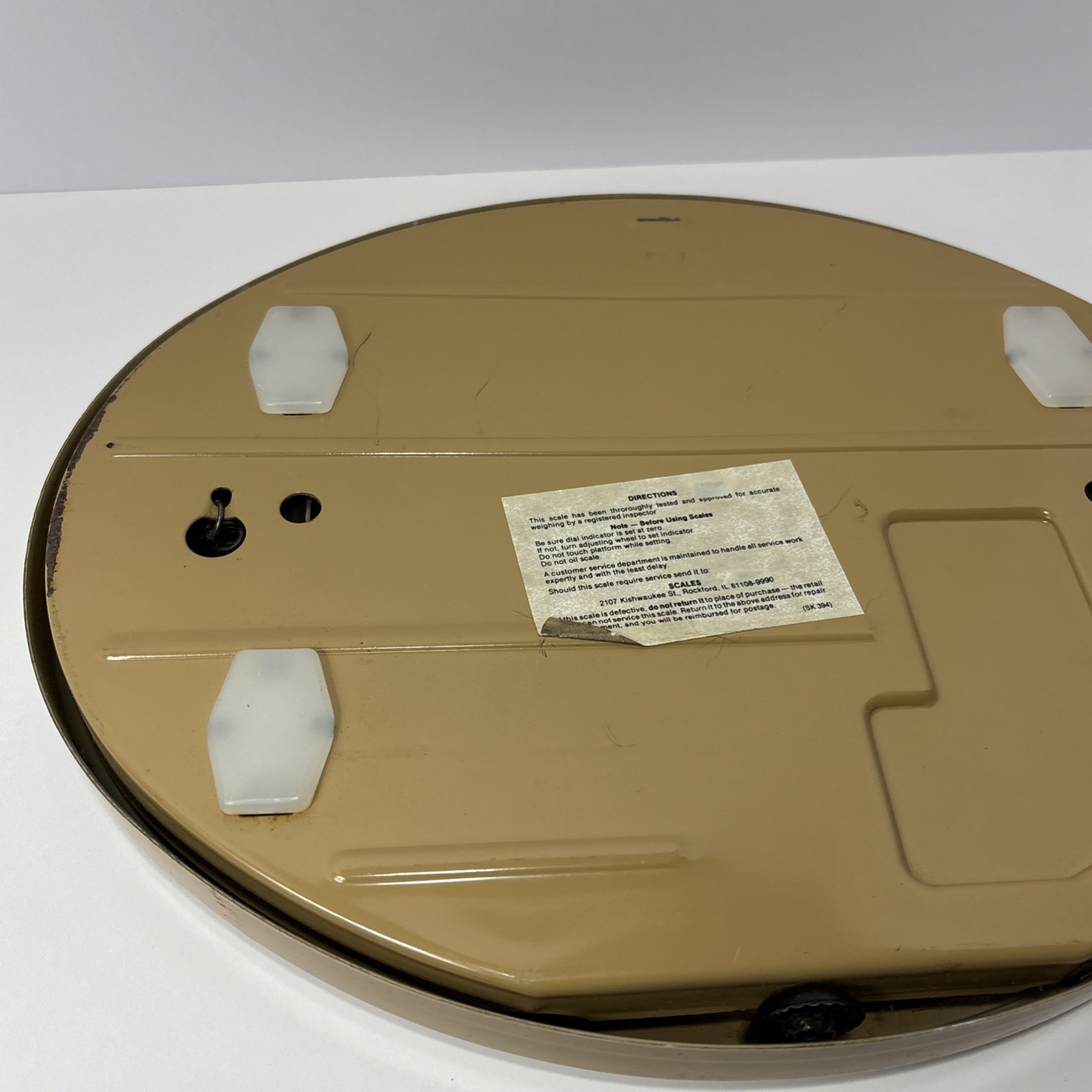 VTG Counselor Oval Bubble Viewer Bathroom Scale Mid Century Modern Rattan - USA