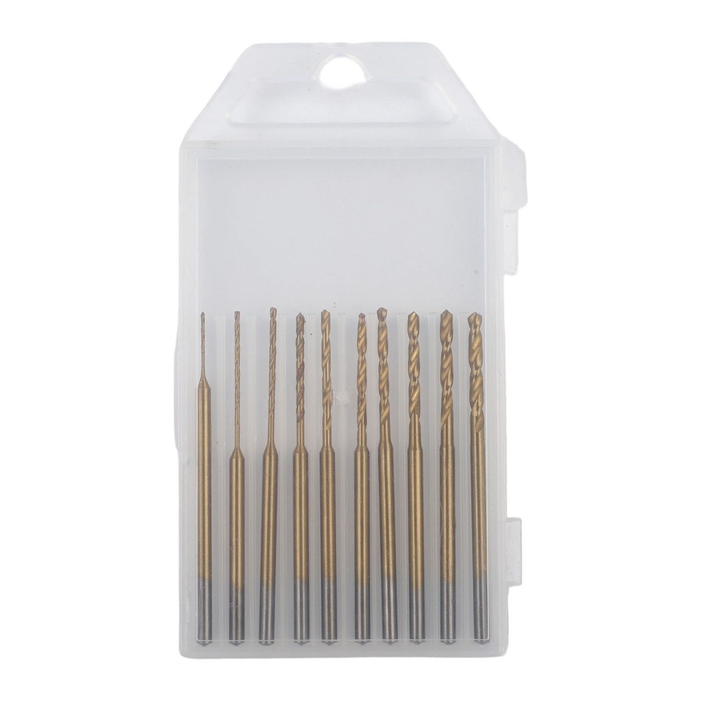 Small Pocket Drill Bit Set 10Pcs HSS Bits for Amber Walnut Jewelry Making