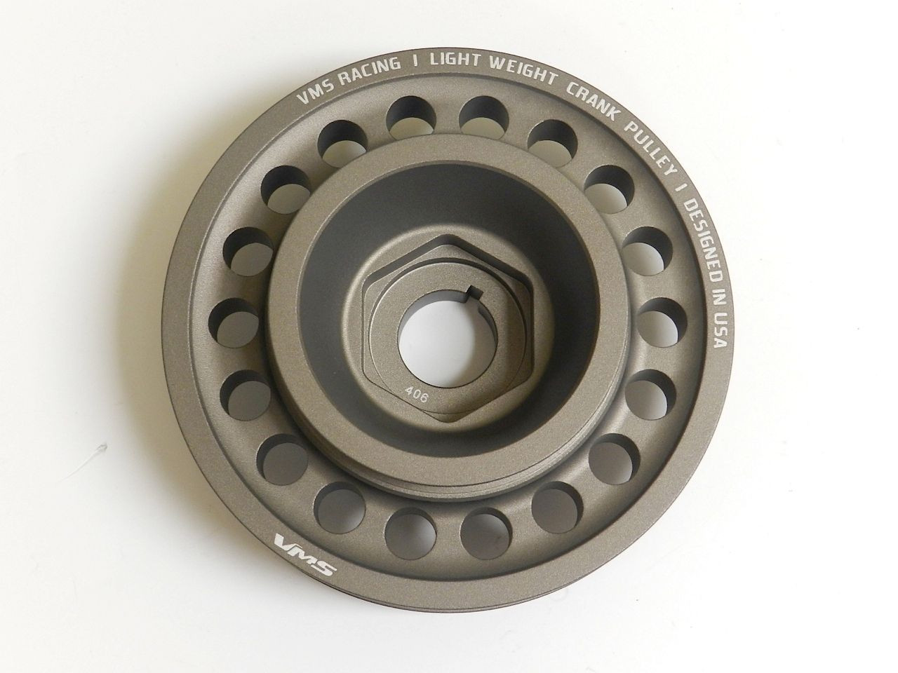 VMS Light Weight Aluminum Crank Crankshaft Pulley 93-01 Honda Prelude H22 VTEC