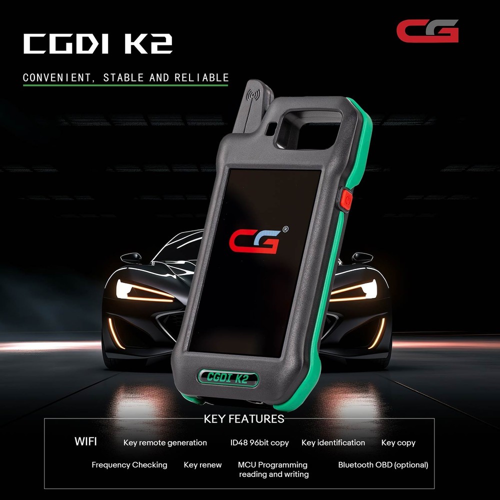 CGDI K2 Wifi Remote Generator Support ID48 96Bit Copy Smart Locksmith Key Tool