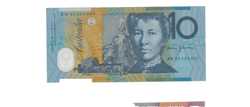 AUSTRALIA 1993 10 DOLLAR POLYMER BANKNOTE P52a UNC