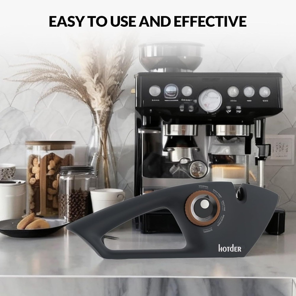 Hotder 5-in-1 Kitchen Knife Sharpener Manual Scissors Tungsten Ceramic Tool