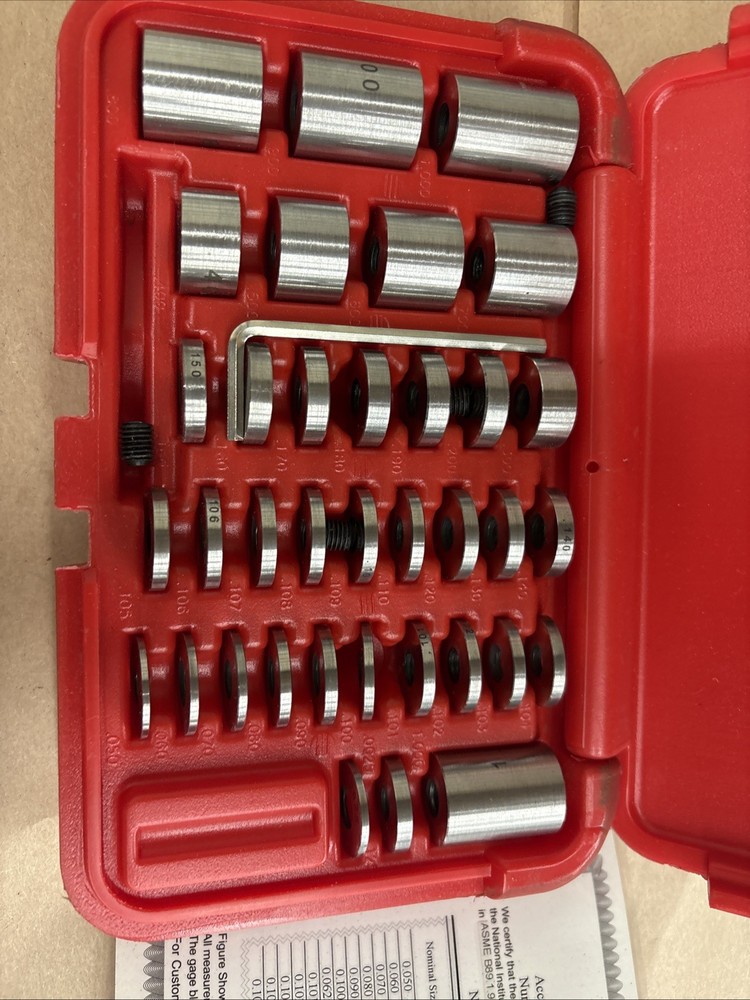 SPI High precision (.000050) Round Block Set with certification NOS