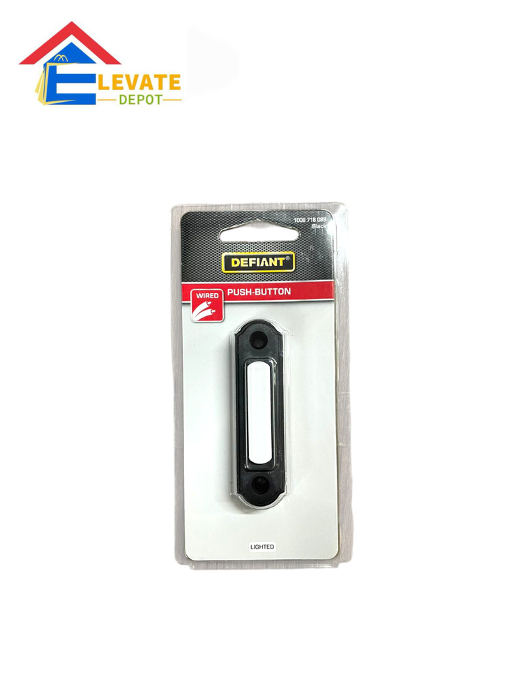 Defiant Wired Push Button Black Includes 2 Screws