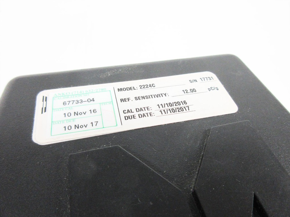 ENDEVCO 2224C PIEZOELECTRIC ACCELEROMETER REF SENSITIVITY 12.00 PC/G