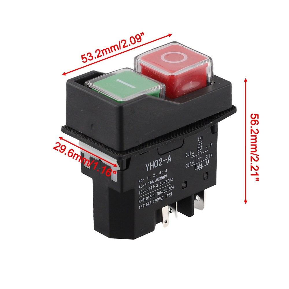 Compact and Reliable 5Pin Pushbutton Switch for Industrial Tools For YH02A