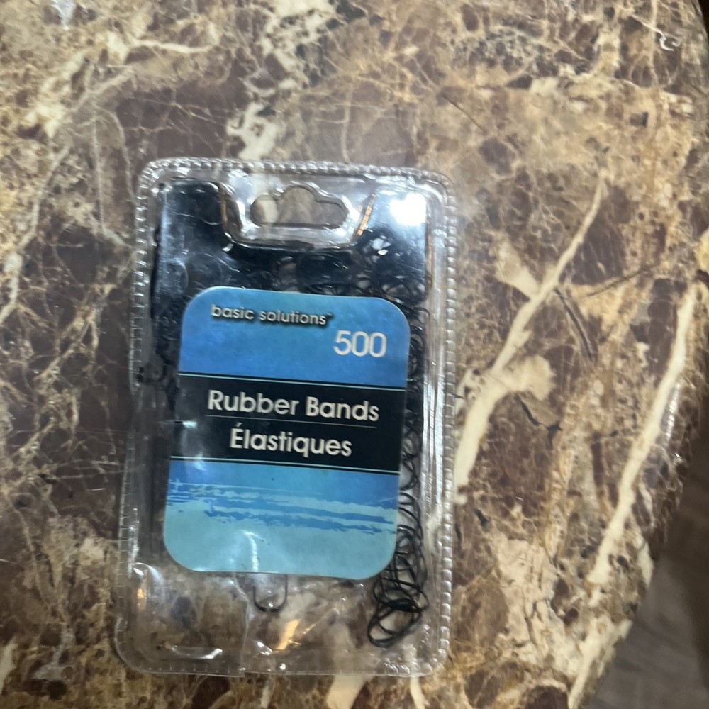 500pc ELASTIC RUBBER BANDS Black, Snag-Free