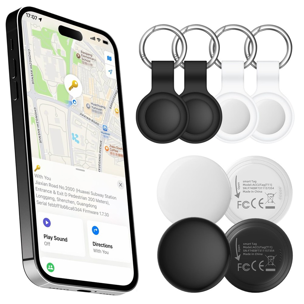 Air Tracker Tags-4 Pack[Apple MFi Certified] (iOS Only), Bluetooth Tracker fo...