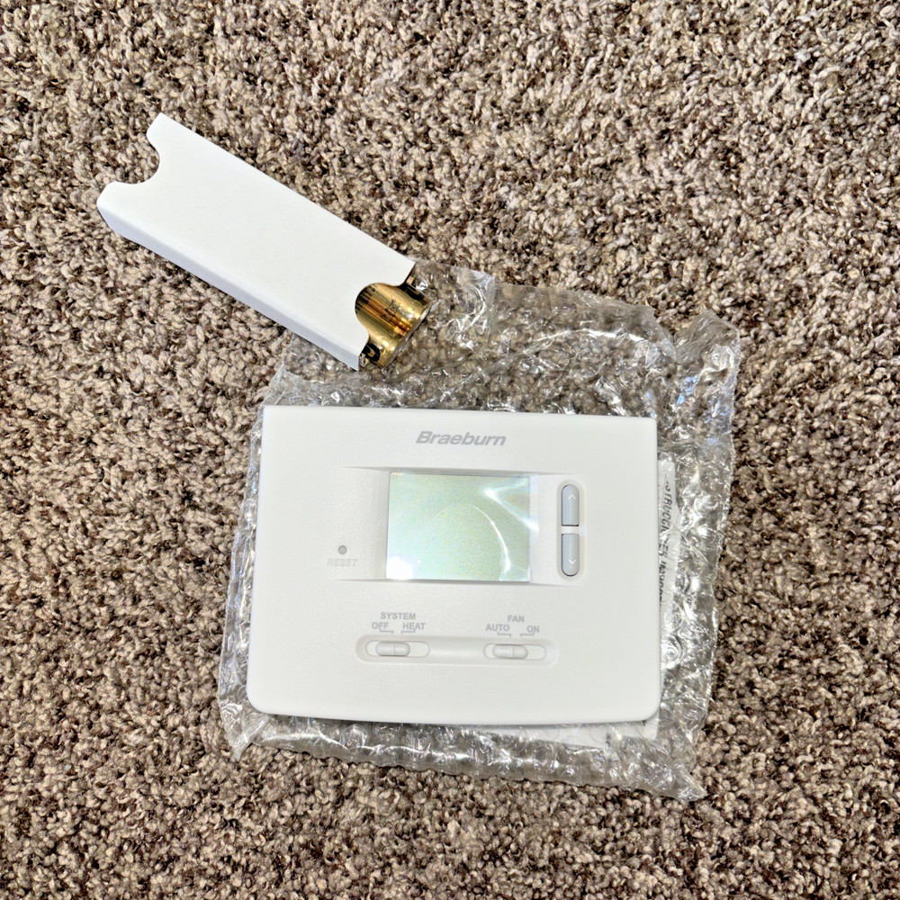 Braeburn 1025NC Non-Programmable Digital Thermostat, Heat-Only