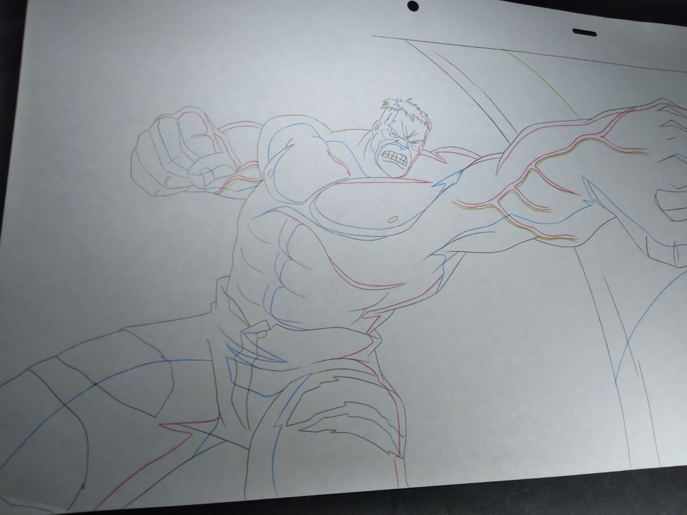 Marvel animation cels Production Art Marvel Comics AVENGERS ASSEMBLE THE HULK