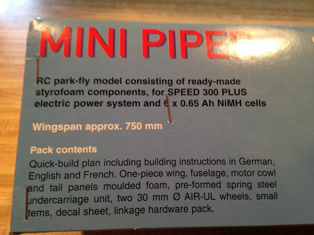 Graupner Mini Piper RC Airplane ARF Kit