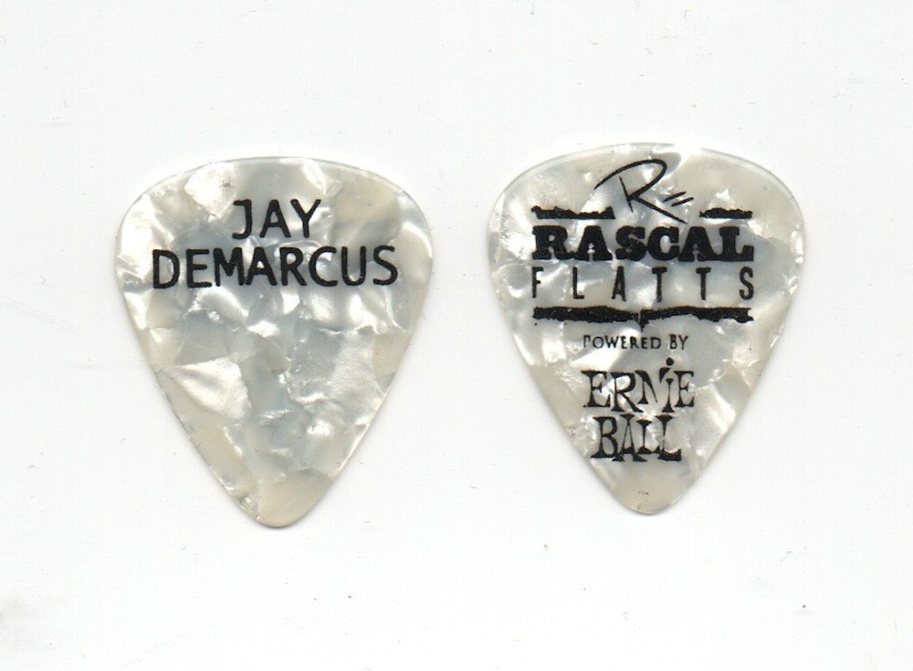 Jay DeMarcus Rascal Flatts Show Used Guitar Pick, White