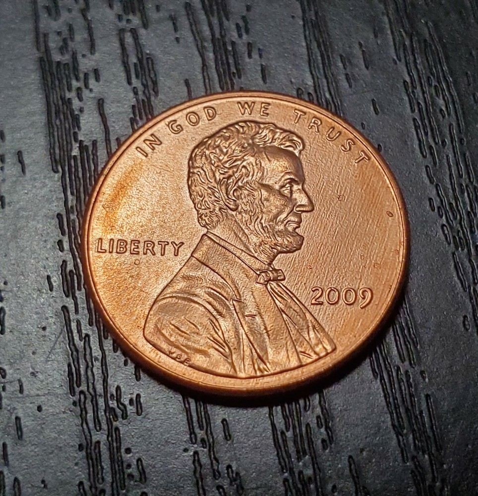 2009 P Lincoln Formative Penny ~ Bicentennial reverse Die Crack on Mallet. ERROR