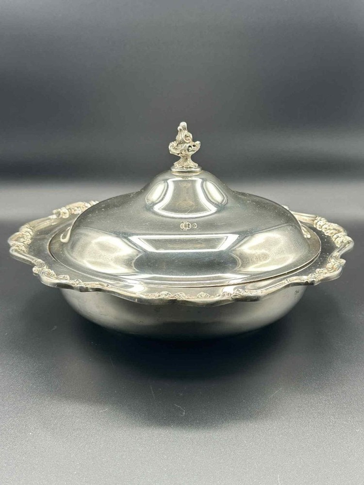 Gorham Heritage YH346 Silverplate Covered Serving Dish 11.5" With Lid