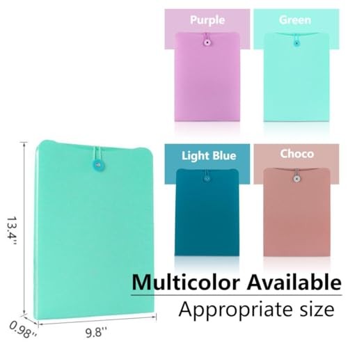 Vertical Expanding Accordion Folder with 7 Pockets Paperwork Light Blue