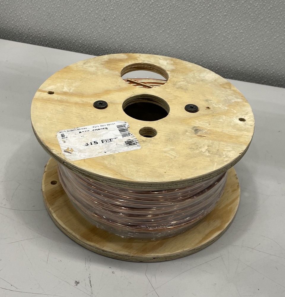 Cerro Wire Bare Copper 6 Solid Soft Drawn 315Ft PN: 10638502