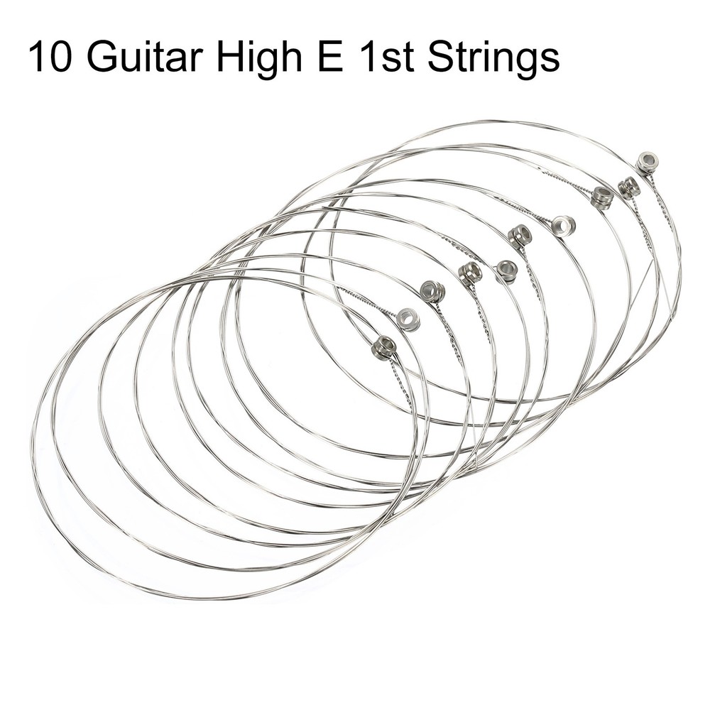 10 x Acoustic Guitar Strings 85cm High E 1st Bright Balanced Tone