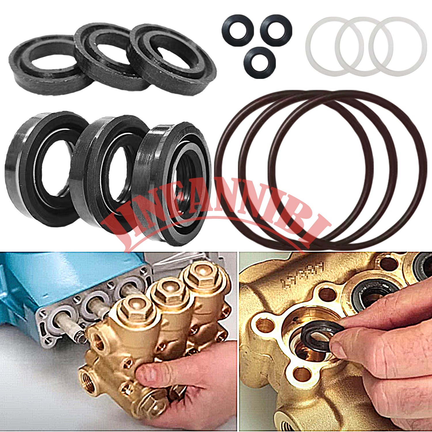 34262 Seals Rebuild Kit Fits Cat Pump 66DX 6DX Pressure Washer Pump 6DX35G1I